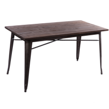 restaurant furniture wood rectangle dining table fashion design